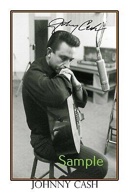 Johnny Cash large autograph signed 12x18 inch photograph poster - Top Quality | eBay