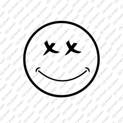 X Eyes Smiley Face PNG SVG / X Eyes Emoji / Smiley Emoji / - Etsy México