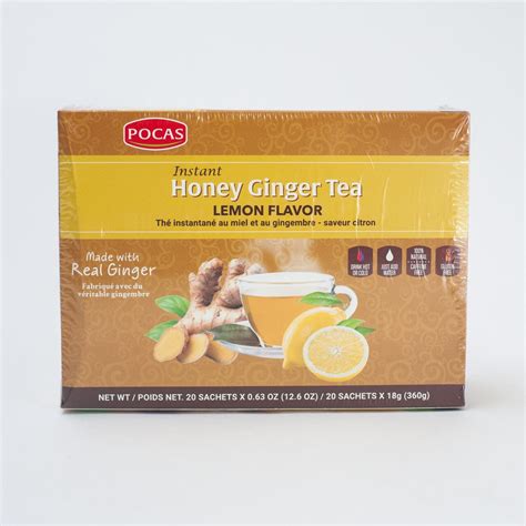 Pocas - Honey Ginger Tea Instant Tea Powder Packets Ginger Honey ...