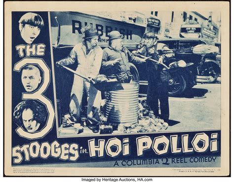 The Three Stooges in Hoi Polloi (Columbia, 1935). Lobby Card (11" X ...