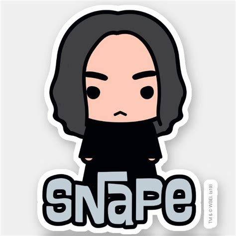 Professor Snape Cartoon Character Art Sticker | Zazzle | Harry potter ...