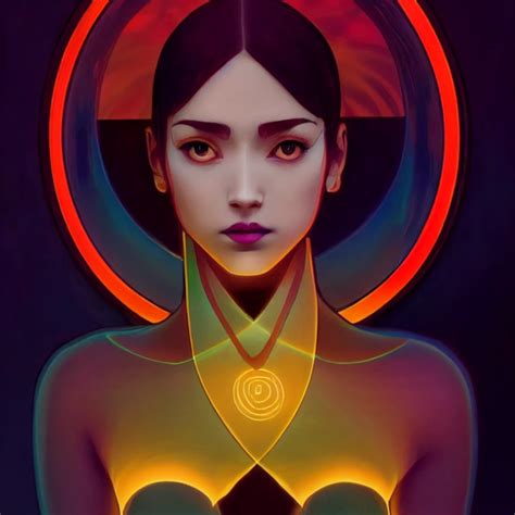 Symmetrical beautiful woman portrait, anime, 1 | Midjourney | OpenArt