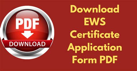 EWS Certificate Documents Required | EWS Form PDF Download