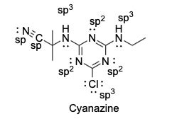 The molecule cyanazine, once used as a herbicide, has now been phased ...