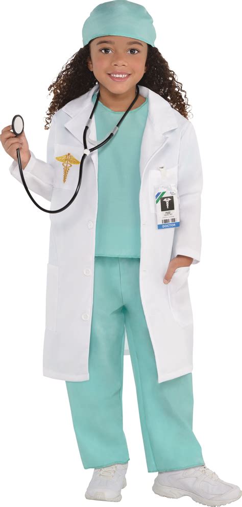 Toddler & Kids' Doctor Teal Scrubs with Shirt & Pants Halloween Costume ...