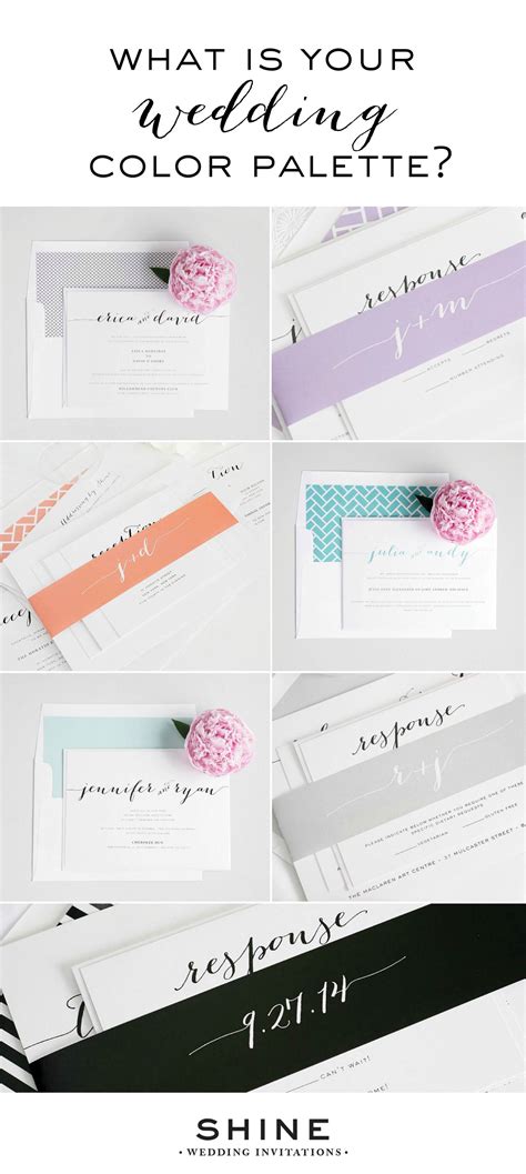 What's your wedding color palette? | Shine Wedding Invitations