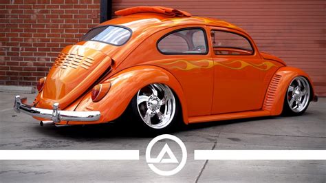 Custom '67 Turbo Volkswagen Beetle Rag Top Chopped and Dropped - YouTube