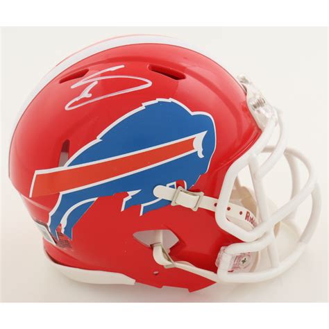 Stefon Diggs Signed Bills Speed Mini Helmet (Beckett) | Pristine Auction