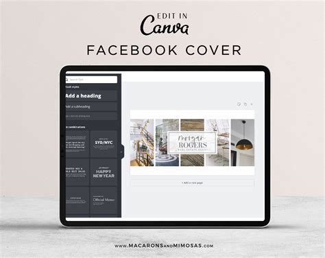 Canva Facebook Banner Template • Macarons and Mimosas