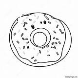 Charming Donut With Sprinkles Coloring Page  Pagescom sketch template