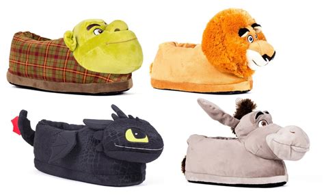 2102-3 DreamWorks Shrek Donkey Slippers Large Happy Feet Mens And ...