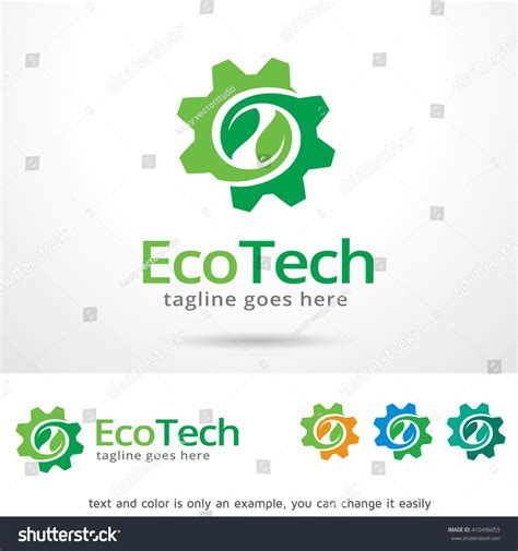 Eco Tech Logo Template Design Vector Stock Vector (Royalty Free) 410496055