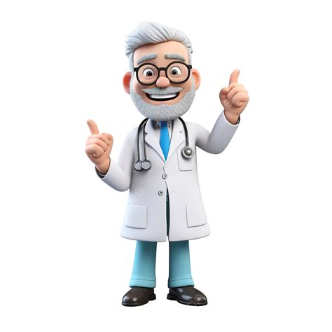 3d Happy Cartoon Doctor Cartoon Doctor Generative Ai, Doctor Clipart ...