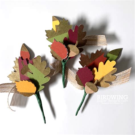 Fall Wreath with DIY Leaves | Birdwing Paper Designs