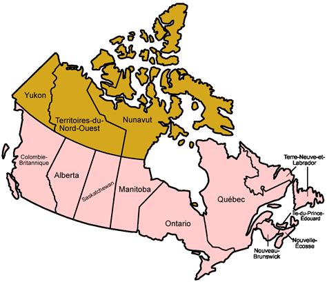 Canada Map In French Provinces And Capitals | GOOGLESAND