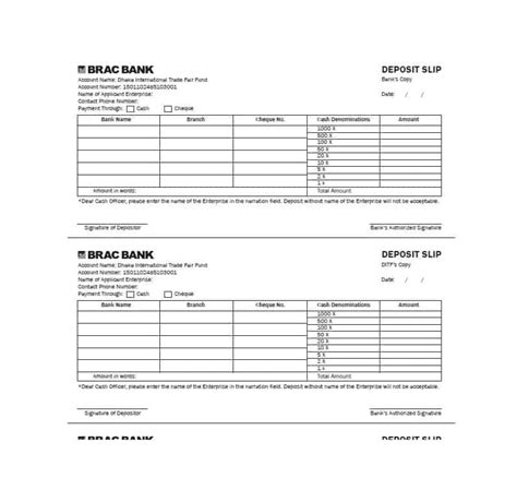 21+ Deposit Slip Template Download - Excel Templates