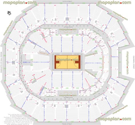 Charlotte Spectrum Center seating chart - Basketball plan for Charlotte ...