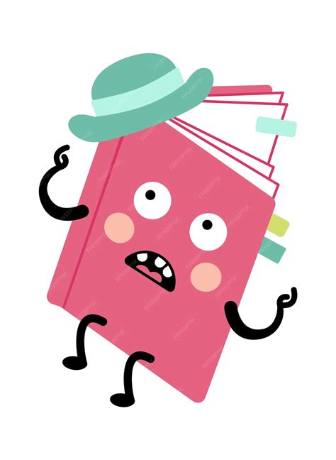 Premium Vector | Scared cartoon book education icon vector illustration