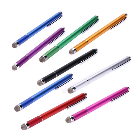 2 in 1 Mini Capacitive Touch Pen Stylus Screen Built in Ball point ...