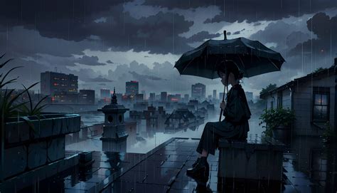 Anime Sad Rain Dark Rain Sad Anime Hd Wallpaper Pxfuel | The Best Porn Website