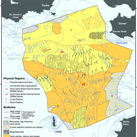 Study area: Sea bed character and bedforms | Download Scientific Diagram