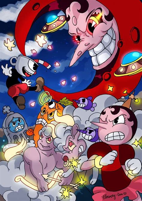 Cuphead Boss Fight by Flowery-Cemetery.deviantart.com on @DeviantArt | Cuphead and mugman ...