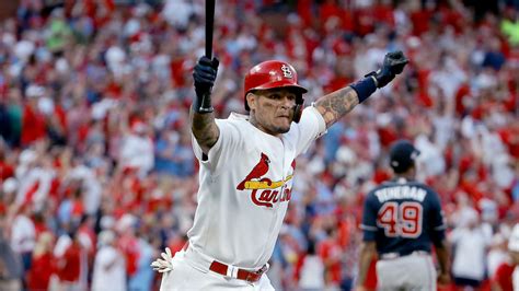 Cardinals' Yadier Molina tosses bat to freakin' Saturn, slashes throat after forcing NLDS Game 5 ...