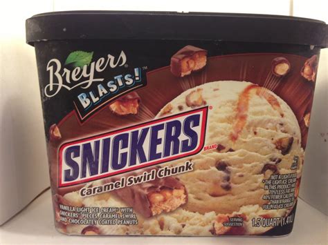 Crazy Food Dude: Review: Breyers Blasts! SNICKERS Bar Light Ice Cream