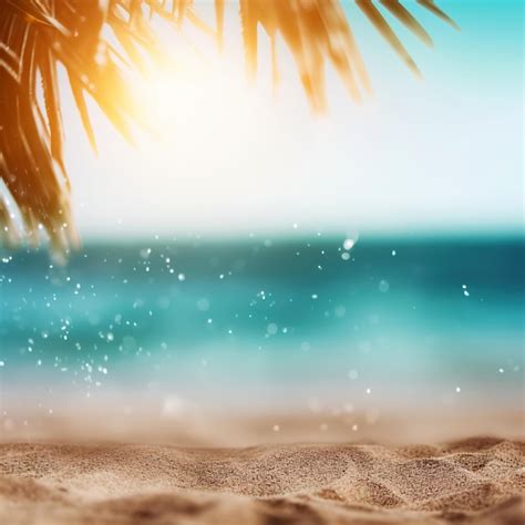 Premium Photo | Summer beach background shot in bokeh style