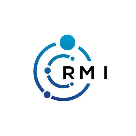 RMI letter technology logo design on white background. RMI creative ...