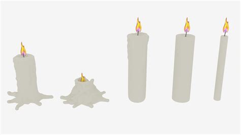 ArtStation - melted candles collection | Game Assets