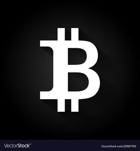 Bitcoin logo black and white Royalty Free Vector Image