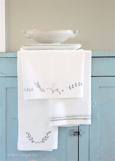 diy Flour Sack Towels and Fabric Markers - White Gunpowder