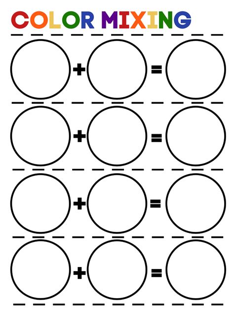 Mixing Colors For Kindergarten