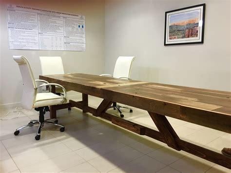 Hand Crafted Extra Long Reclaimed Wood Conference Table by Urban Mining Company | CustomMade.com