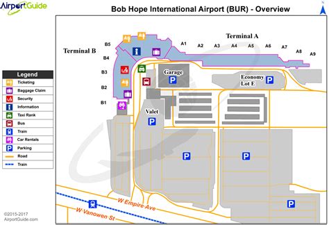 Burbank - Bob Hope (BUR) Airport Terminal Maps - TravelWidget.com