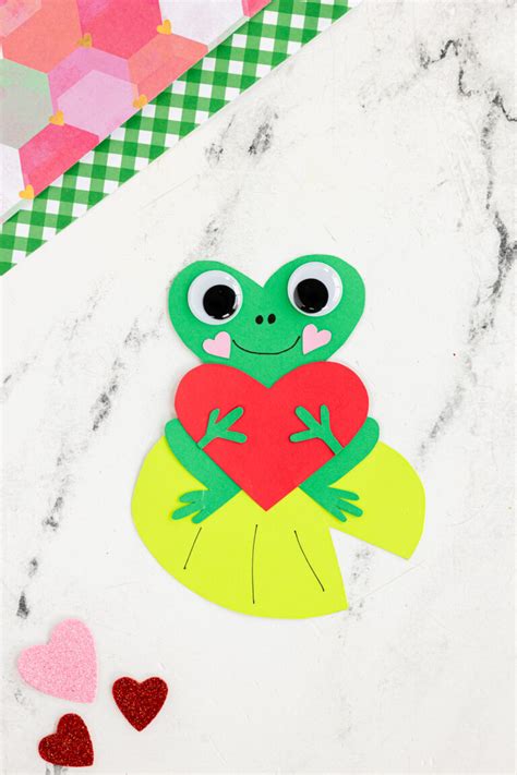 Paper Heart Shaped Frog Craft - Made To Be A Momma