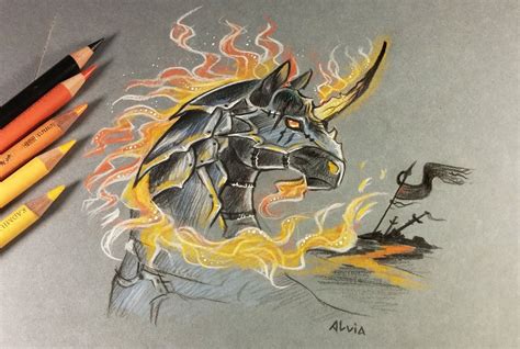 Dark fire unicorn by AlviaAlcedo | Dragon drawing, Fire drawing, Dragon ...