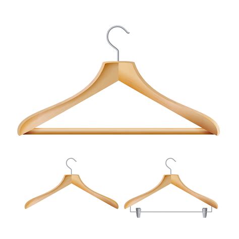 Wooden Clothes Hangers Vector 17369889 Vector Art at Vecteezy