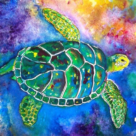 Sea Turtle Painting, Sea Turtle Art, Turtle Love, Sea Turtles, Painting & Drawing, Canvas ...