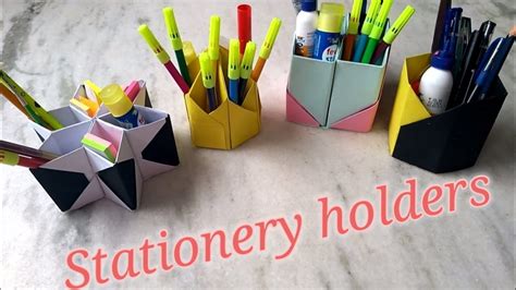 STATIONERY HOLDER IDEAS - DIY - YouTube