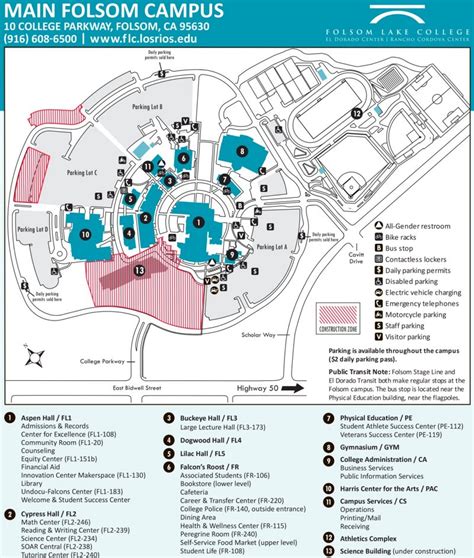 Folsom Lake College Campus Map - FLC - Ontheworldmap.com