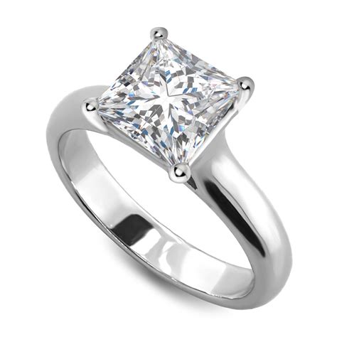 Princess, Cushion and Asscher Cut Diamond Solitaire Engagement Ring ...