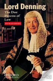 Lord Denning: The Due Process Of Law – Marsden Law Book