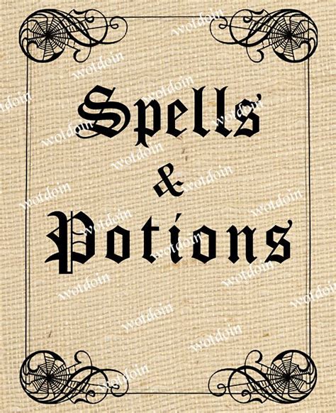 Printable Halloween Spells and Potions Book Cover Scrapbooks - Etsy ...