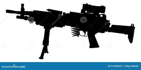 Machine Gun Symbol Silhouette Stock Vector - Illustration of element, machinegun: 219934641