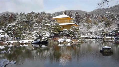 Snow Kinkaku-ji Temple Kyoto Japan 2012 Feb.18 - YouTube