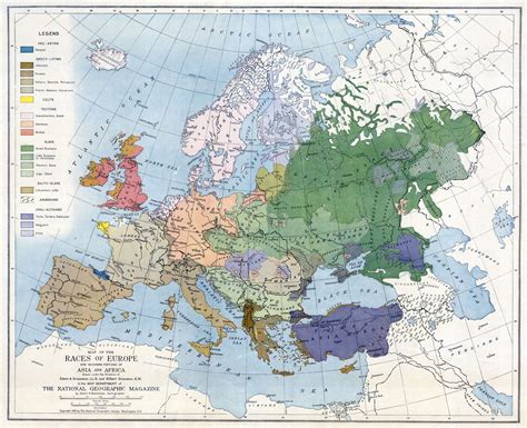 1919 National Geographic map of the ethnic groups of Europe : MapPorn