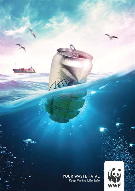 WWF Print Ad - Pollution of the Seawater, 2 | Pollution, Water ...