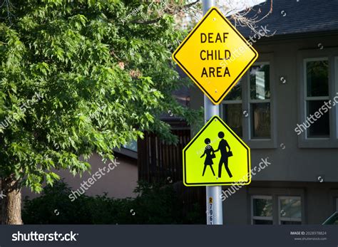 Deaf Child Area Sign Street Stock Photo 2028978824 | Shutterstock